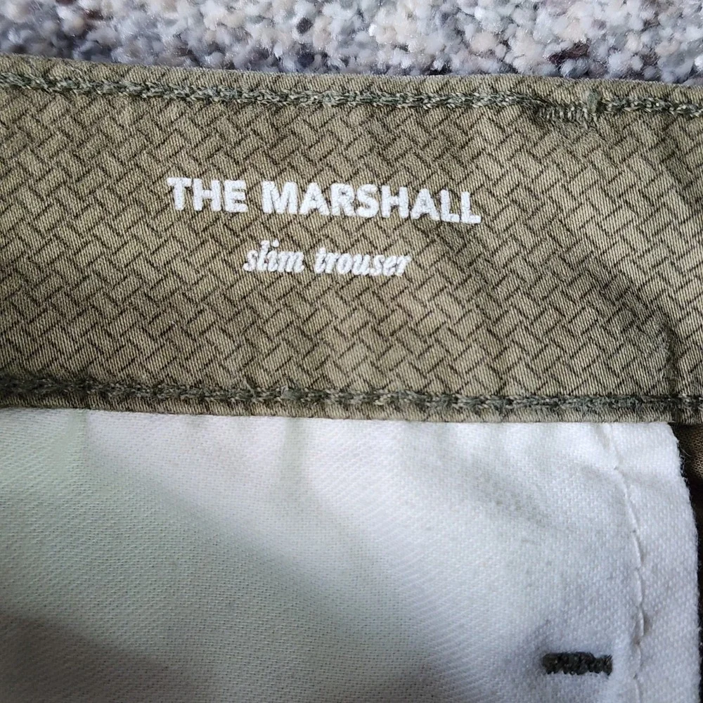 AG Adriano Goldschmied The Marshall Pants Mens 36‎ Slim Straight Green EUC